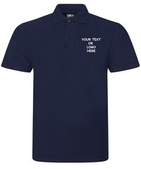 Personalised Custom Printed Polo Shirt Mens Work Wear Uniform Event Text Logo
