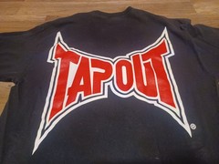 Vintage Y2K Tapout Double-Sided Huge Back Graphic MMA Training T-Shirt Large