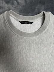BYLT Men Brushed Herringbone Box Tee Mid Heather Grey Size L (NWT)