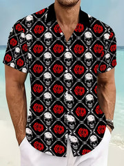 Skull and Rose 3D Print Hawaiian Shirt – Adults & Youth