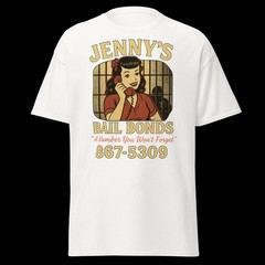 Jenny’s Bail Bonds 867-5309 Vintage Graphic Tee 5xl, 4xl, 3xl, 2xl, XL, L, M, S