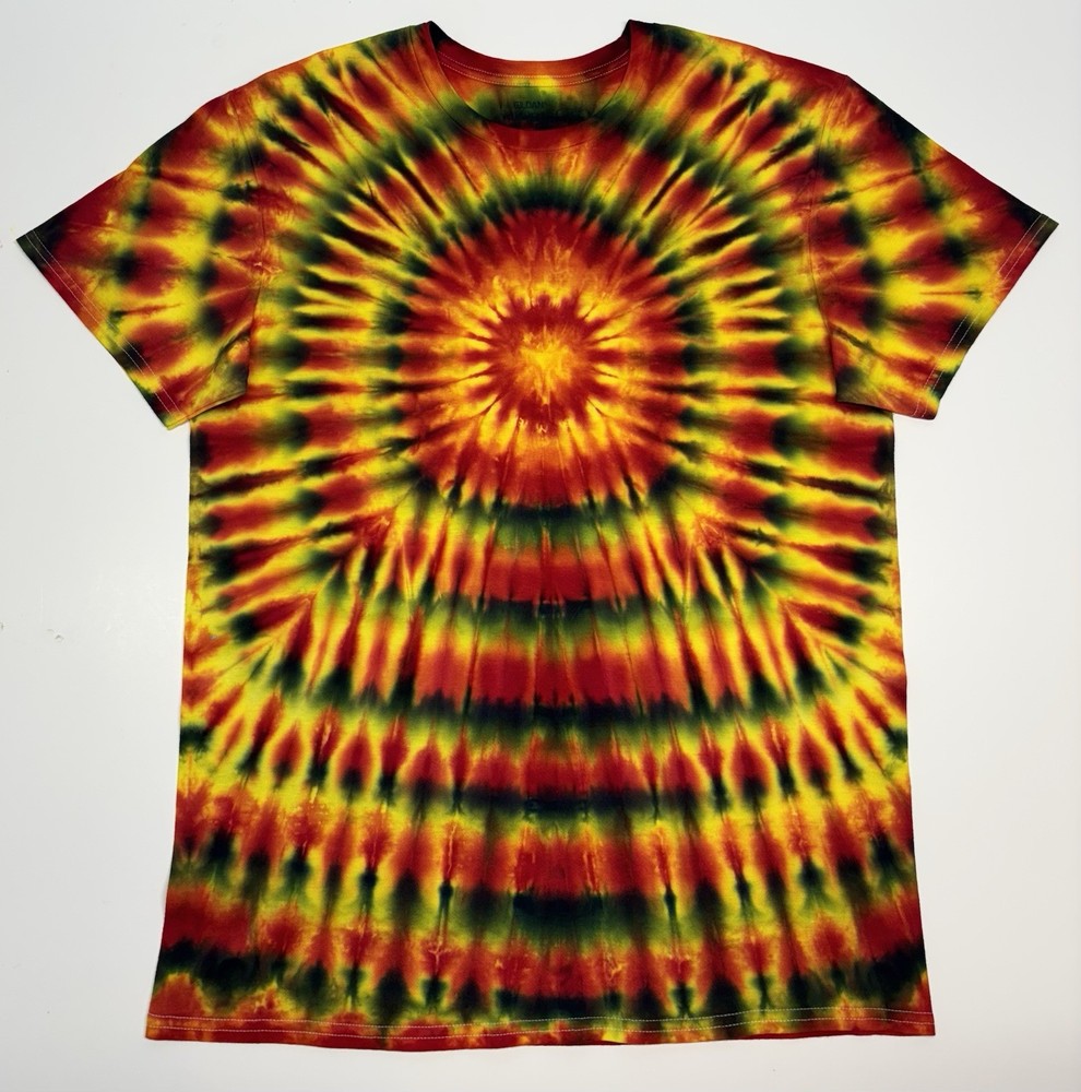 Gildan Tie Dye Adult Unisex T-Shirt Size Large Multicolor Hand Dyed Tee New