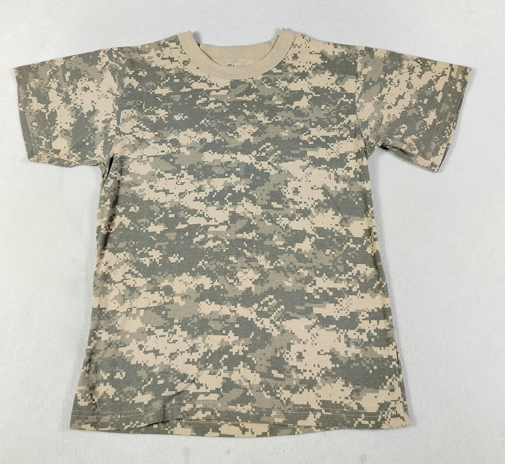 Rothco Shirt Men Small Beige Digital Camo Short Sleeve Military Hunting Tactical