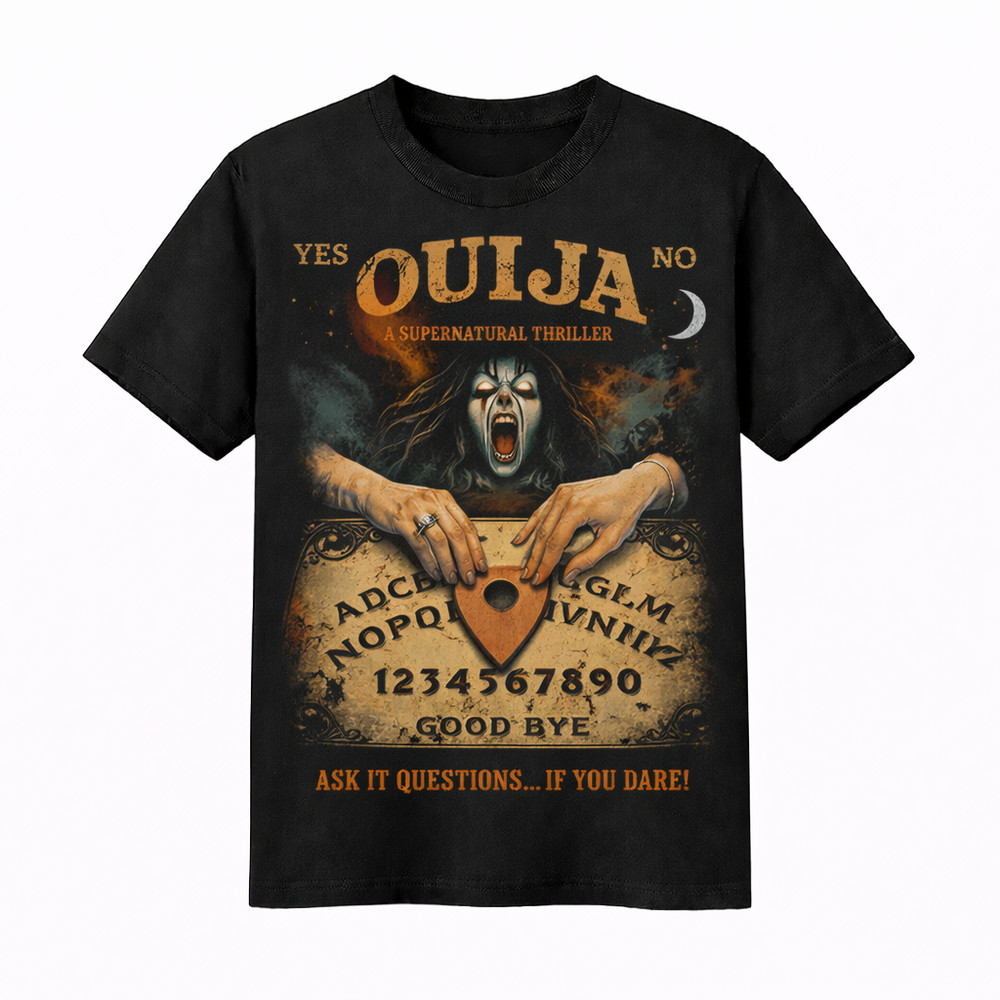 Ouija Board T-Shirt, Vintage Horror Graphic Tee, Classic Halloween Shirt