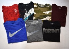 7 NIKE T-SHIRTS MULTI COLOR MEN’S SIZE 2XL LOT JORDAN CAMO FORTNITE DRI FIT