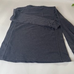 Eddie Bauer Men’s Blue Waffle Knit Long Sleeve Crew Neck Logo T-Shirt Size S