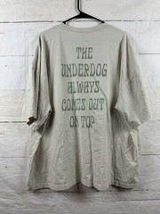 DISNEY MENS Xl GOOFY “THE UNDERDOG ALWAYS COMES OUT ON TOP” T-SHIRT Stain