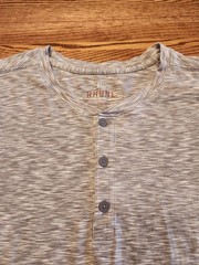 Rhone Long Sleeve Henley Mens Size XXL Marled Gray