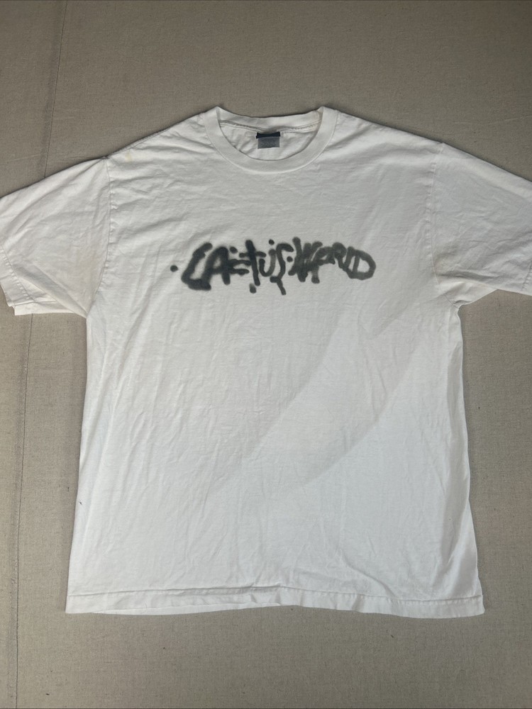 Travis Scott 2023 Cactus Jack Cactus World White Tee Shirt- Mens Size Large