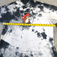 Buc-ee’s “Just Here for the Snacks” Black/white Tie Dye T-Shirt Unisex Mens XL