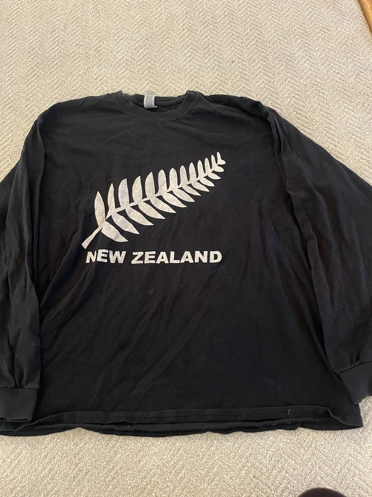 Vintage 2008 New Zealand Rugby Haka T-Shirt XL Black Kiwi Tees Graphic Rare#13