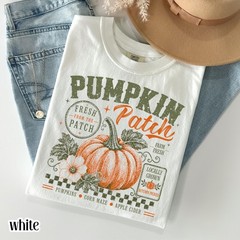 Retro Pumpkin Patch Shirt Vintage Autumn Harvest Season Cozy Fall Unisex Tee