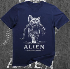 Alien The Short Version Cat Shirt – Sci-Fi Horror Parody Graphic Tee