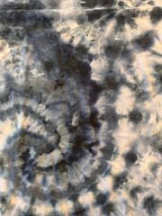 Double Spiral Blue And White Ice Dyed Tie Dye T-shirt Unisex Small Hippie Boho