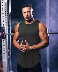 Mens 3 Pack Gym Tank Tops Dry Fit Running Basketball Workout Muscle Tee Strin…