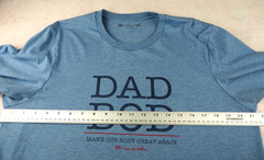 Travis Matthew DAD BOD MAKE OUR BODY GREAT AGAIN Blue Short Sleeve T Shirt Sz L