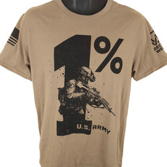 United States Army T Shirt Mens Size Medium Beige 1% US Military Recon Wear