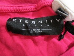 NWT Eternity BC/AD Hot Pink Large Chenille Shark Mouth + Face Mask T-Shirt 2XL
