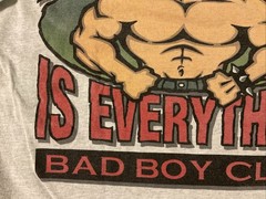Vintage 90s Bad Boy Club Gray Single Stitch Cotton T Shirt Mens XL USA Made
