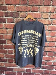 MF Doom Doomsday Tribute T-Shirt Size Large Dumile Puff Print Graphic Rap Tee