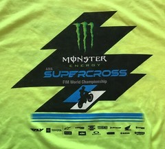 Monster Energy AMA Supercross FIM World Championship T-Shirt, Green, Size Large