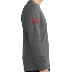 Winchester Men’s Long Sleeve Graphic Tee USA Flag Eagle Charcoal Gray 3X