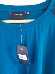 Espionage Mens 5XL Plain Big Tall Short Sleeve T-Shirt Blue Aquamarine Free P&P
