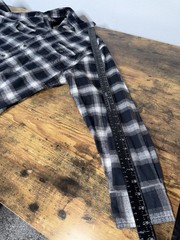 Jachs Mfg Heritage Flannel Shirt Men Large Black White Plaid Button Up Pockets
