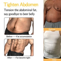 Men Slimming Body Shaper Belly Chest Compression Vest Girdle T-Shirt Tank Top US