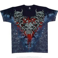SLAYER-HELL AWAITS-TIE DYE T SHIRT M-L-XL-XXL