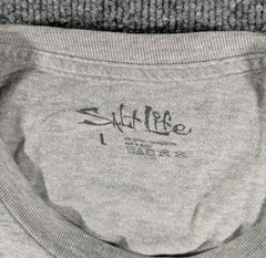 Salt Life Mens Large Gray Cotton USA Whale Graphic Short Sleeve Pocket T-Shirt