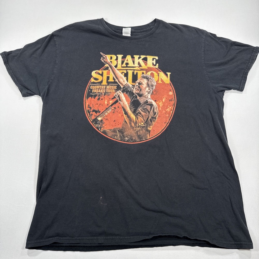 Blake Shelton T-Shirt Country Music Freaks Tour Tee 2018 Men’s XL Black Concert