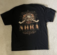 NHRA Championship Drag Racing 10,000 HP 3 Skull Engine T-Shirt 2XL Black NEW