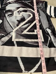 VTG Maxi Milian NY Tupac Shirt Size Small (8) Distressed Graphic Print Rap