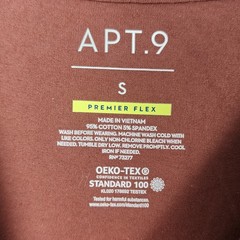 NWT APT. 9 Premier Flex T-Shirt Men Small Brown Stretch Short Sleeve Crew Neck