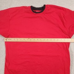 Vtg Fruit of the Loom T-Shirt Mens Medium Two Toned Red Black Single Stitch USA