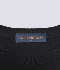 Louis Vuitton LV Monogram Short Sleeved Cotton Crewneck T-Shirt Black Size M