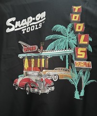 NWT Snap On Tools Black T-Shirt Size XL 50s Classic Car & Palm Tree Graphic 🌴