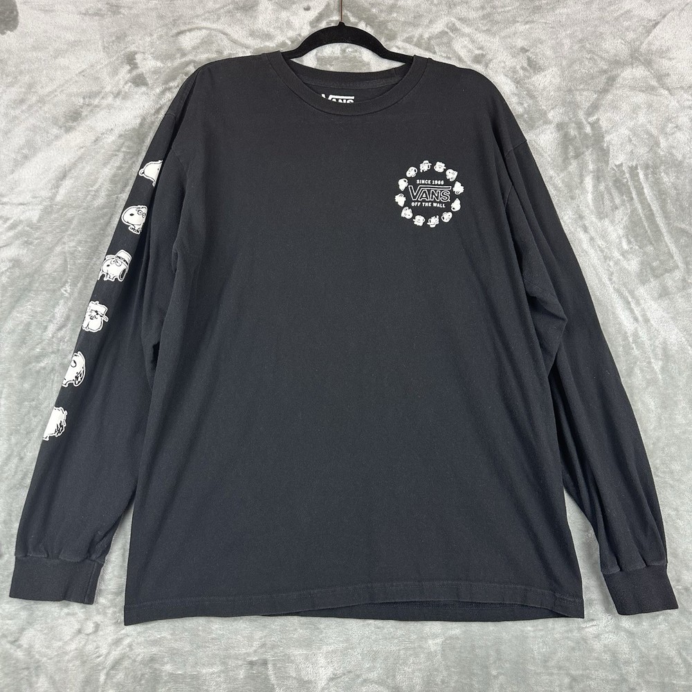 Vans x Peanuts T-Shirt Men’s L Black Long Sleeve Cotton Snoopy Snoopy’s Brothers