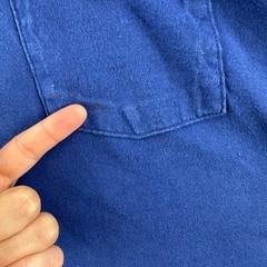 Vintage Blank T Shirt Mens 2XL 90s Blank Selvedge Pocket Tee BVD Made in USA