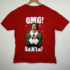 XL Christmas T Shirt Elf Movie Will Ferrell OMG Santa Red Unisex Ripple Junction