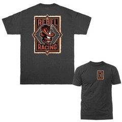 Rebel Racing Bikers Vintage Classic Motorcycle Graphic T-shirt