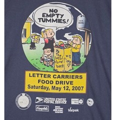 VTG 2007 USPS Letter Carriers Food Drive T Shirt XL Family Circus Made in USA
