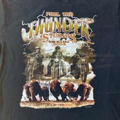 Choice Apparel Men’s L Black Sturgis Rally 2003 Graphic Cotton Crew Neck T-Shirt