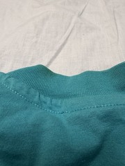 Vintage 80s Hanes T Shirt Mens M Teal Kitten Da Vinci Art USA 50/50