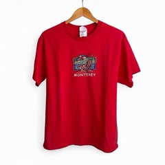 Vintage Y2K Monterey California Beach Outdoor Mens L Red Tee