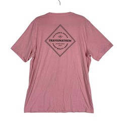 Travis Mathew Shirt Mens XL Pink California Design Double Sided Graphic Tee