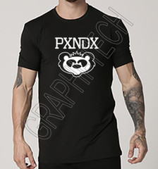 PXNDX PANDA PLAYERA NEGRA / BLACK T-SHIRT BANDA ROCK MONTERREY MEXICO