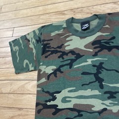 Vtg ROTHCO Army Surplus Shirt Men S Camo Green Army Forest Woodland Made USA