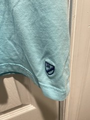 Cremieux aqua blue short sleeve crew neck pullover shirt men’s Size XL